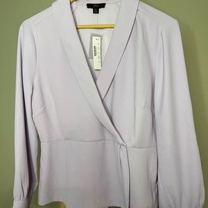 Light Purple Faux-Wrap Top